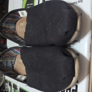 TOMS Black Slip-On Shoes